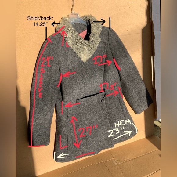 RARE VINTAGE. WOOL MID COAT. - Picture 7 of 15
